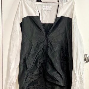 FashionNovaMen Black and White Windbreaker